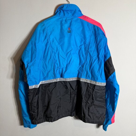 Vintage USA Olympics 1996 Full Zip Windbreaker Jacket Men's XL Reflective Retro - Picture 10 of 13